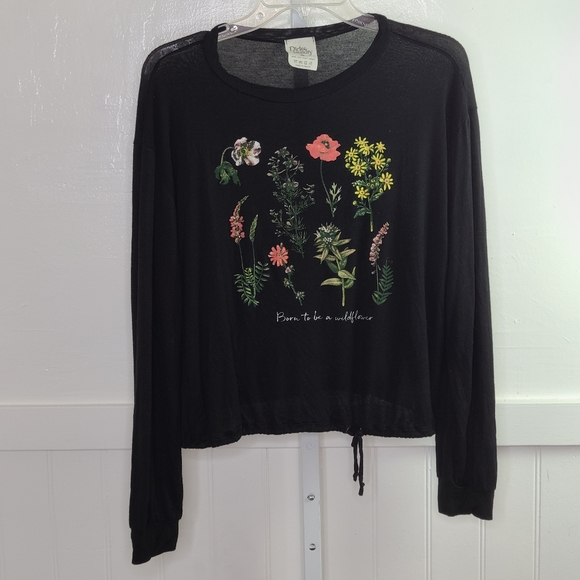 Dirtee Laundry Tops - Dirtee Laundry Women's Floral Long Sleeve | XL